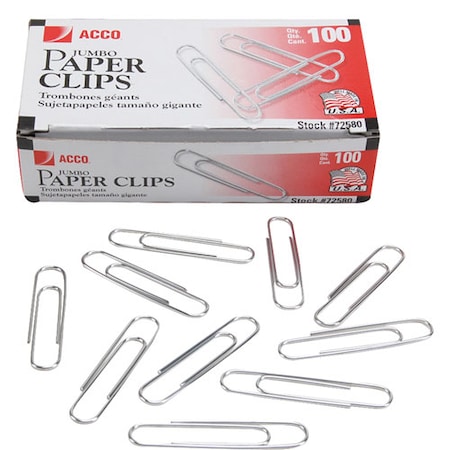 Allpoints Clips, Paper , Jumbo, 100-Pk 1391030
